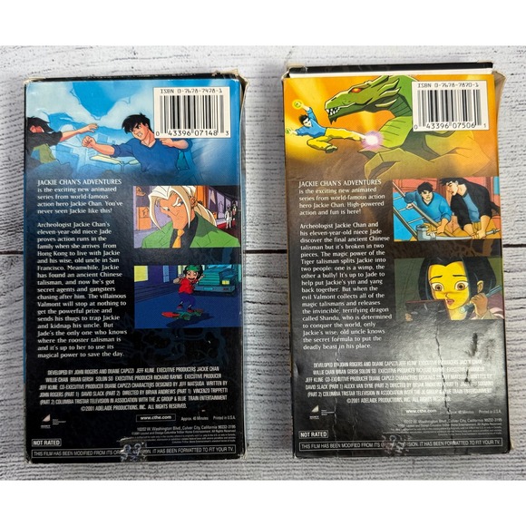 Jackie Chan Adventures VHS Lot The Power Within & The Day of the Dragon 2001 - Picture 2 of 3